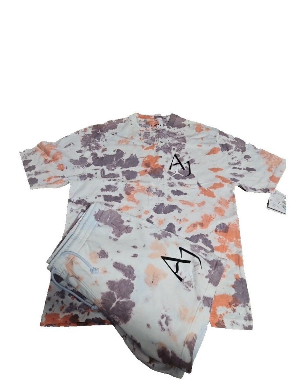 Nike Jordan Sport DNA Fleece T Shirt (M) And Shorts(S) Set Tie Dye